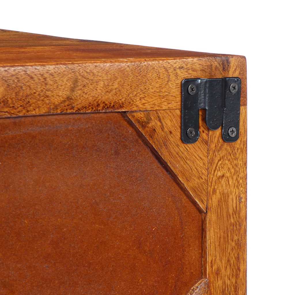 Meuble TV mural multicolore 100x30x22 bois massif d'acacia - XIOS