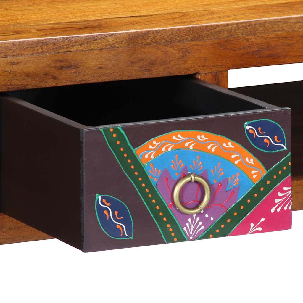 Bureau avec tiroir Marron 110 x 50 x 73 cm Bois d'acacia massif - XIOS