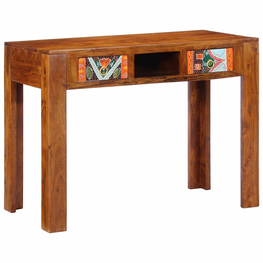 Bureau avec tiroir Marron 100 x 50 x 75 cm Bois d'acacia massif - XIOS