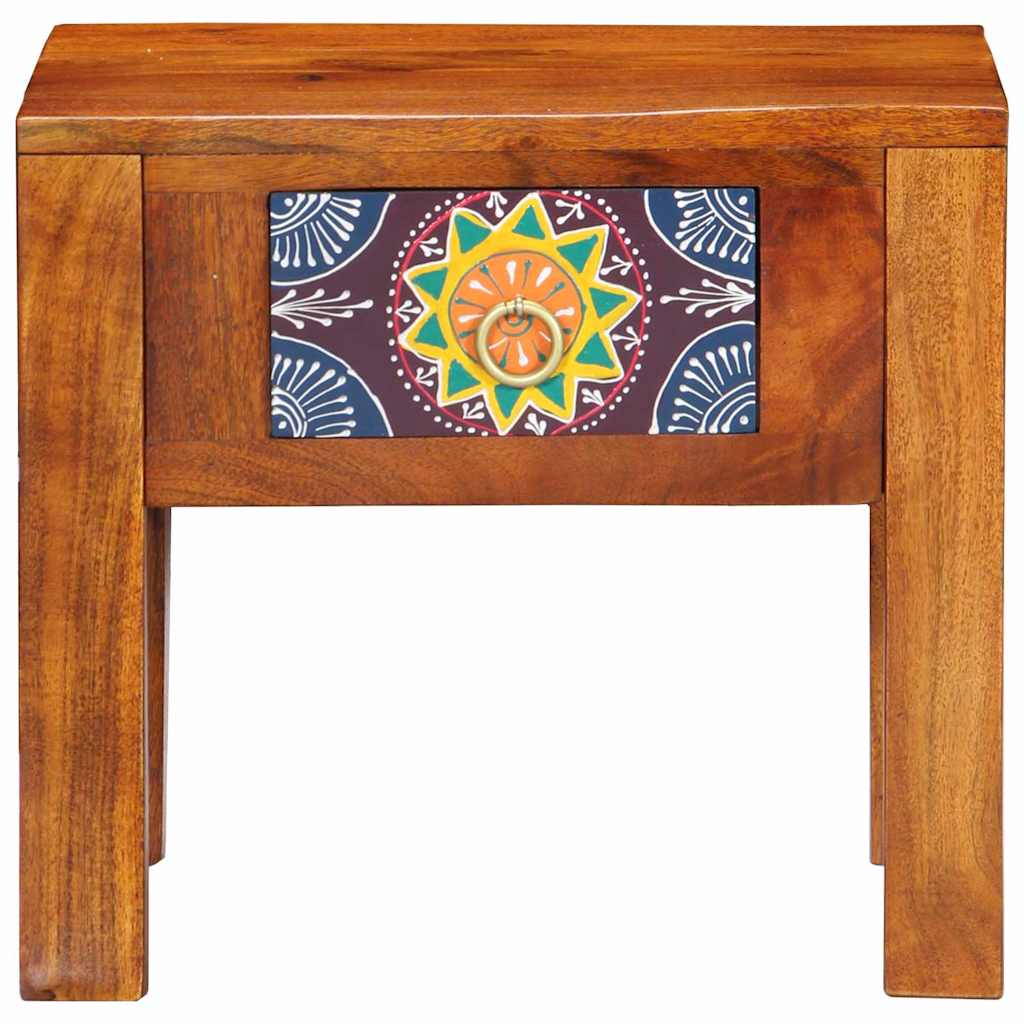 Table d'appoint Marron 40 x 30 x 36 cm Bois d'acacia massif - XIOS