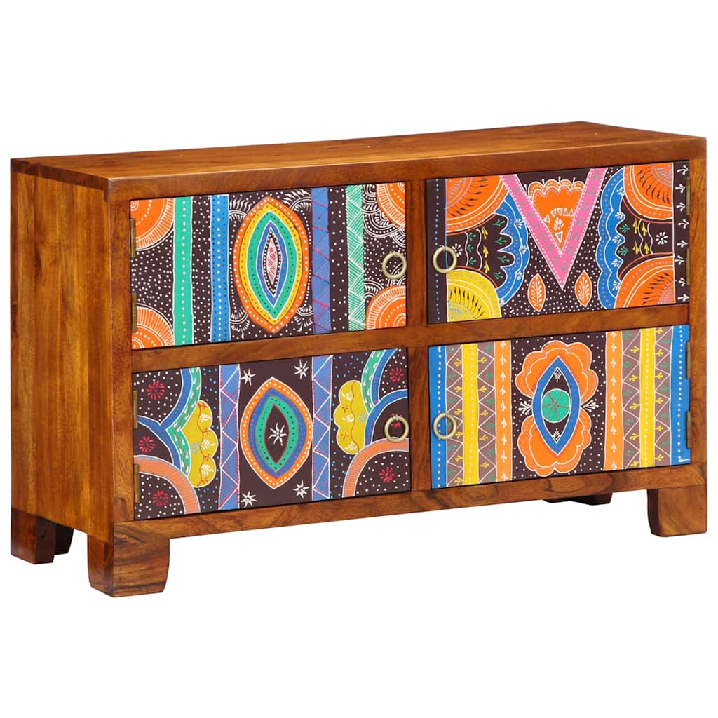 Cabinet à chaussures 90 x 35 x 55 cm Bois d'Acacia Massif