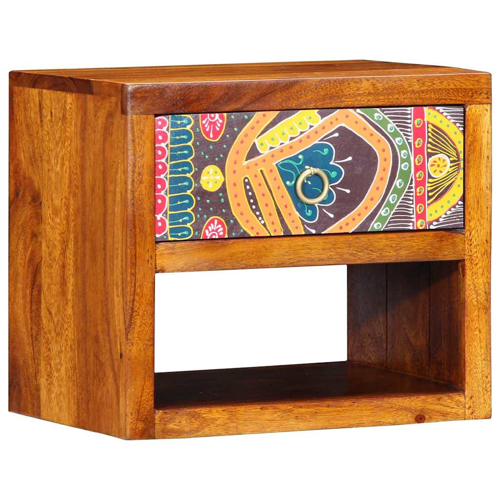 Cabinet de chevet Marron 40 x 35 x 35 cm Bois d'Acacia Massif - XIOS
