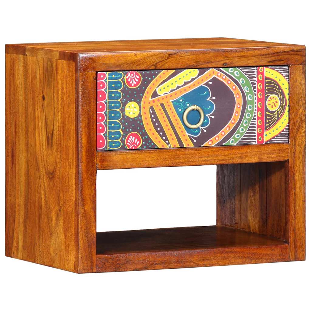Cabinet de chevet Marron 40 x 35 x 35 cm Bois d'Acacia Massif - XIOS