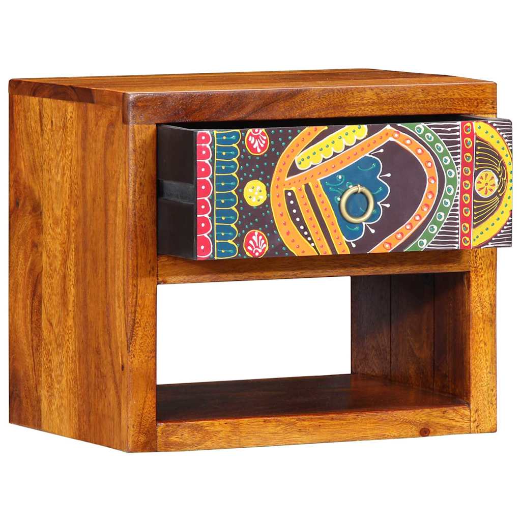 Cabinet de chevet Marron 40 x 35 x 35 cm Bois d'Acacia Massif - XIOS