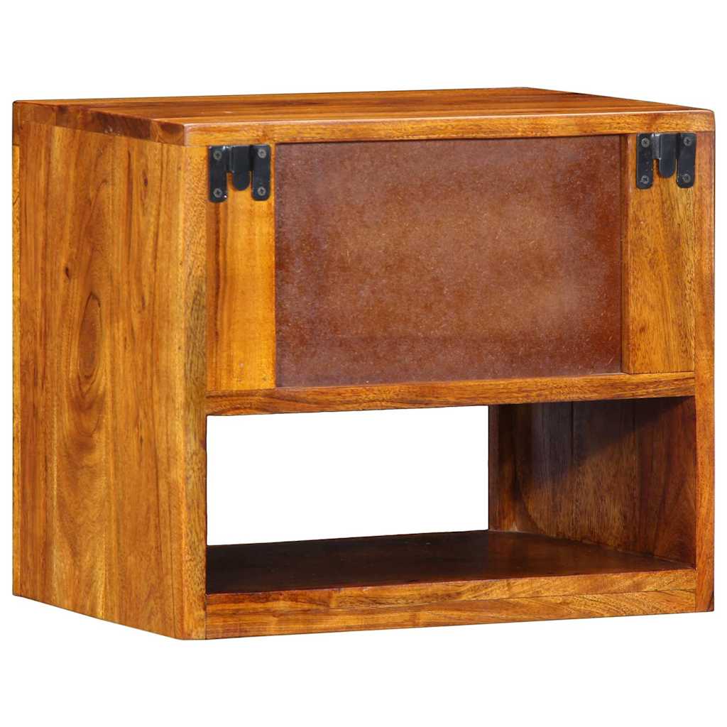 Cabinet de chevet Marron 40 x 35 x 35 cm Bois d'Acacia Massif - XIOS