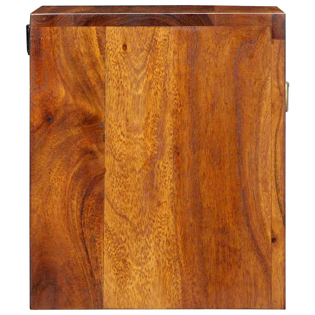 Cabinet de chevet Marron 40 x 35 x 35 cm Bois d'Acacia Massif - XIOS