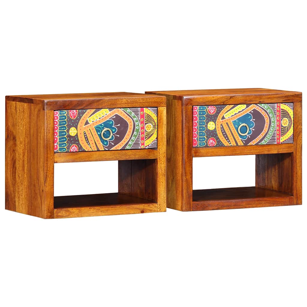 Cabinet de chevet avec tiroir 2 pcs Marron 40 x 35 x 35 cm - XIOS