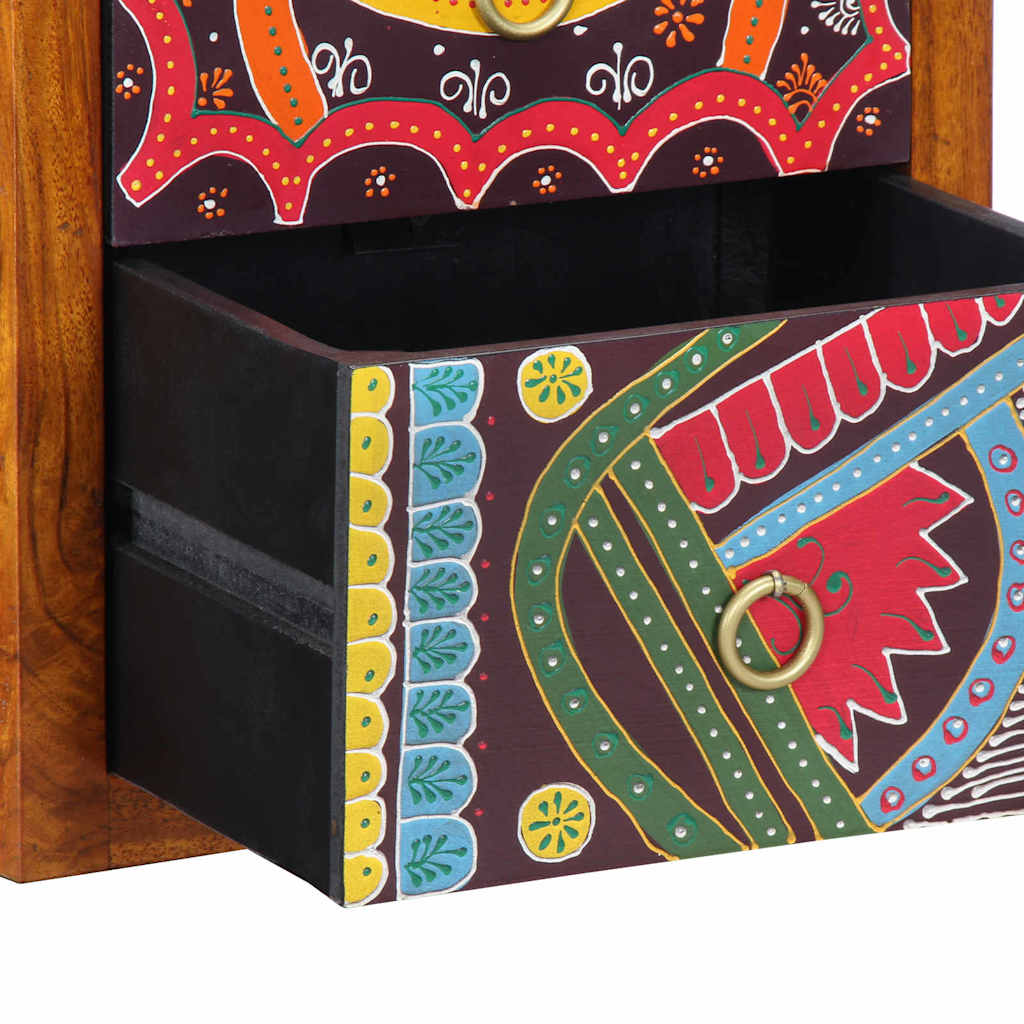 Cabinet de chevet Marron 35 x 30 x 40 cm Bois d'acacia massif - XIOS