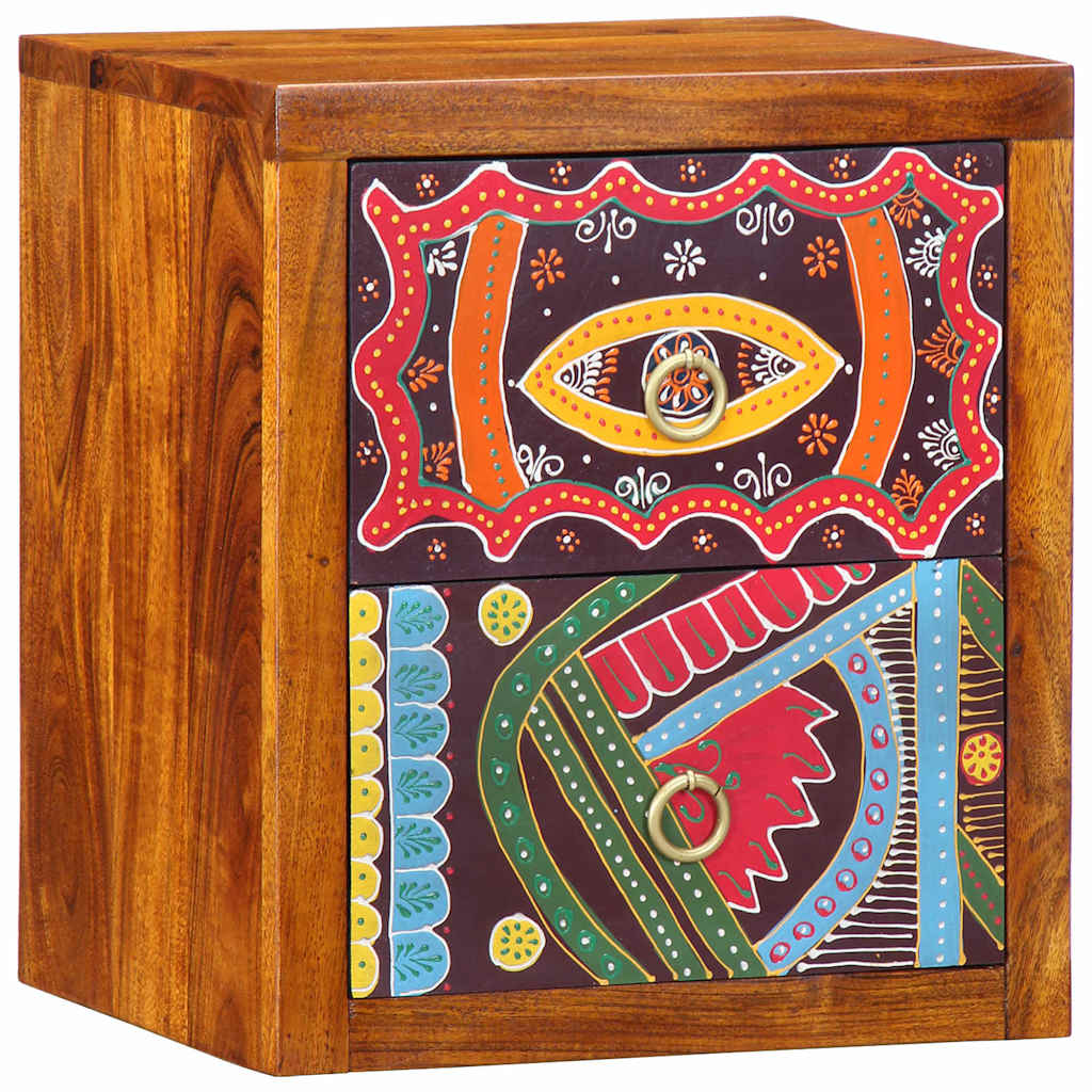 Cabinet de chevet Marron 35 x 30 x 40 cm Bois d'acacia massif - XIOS