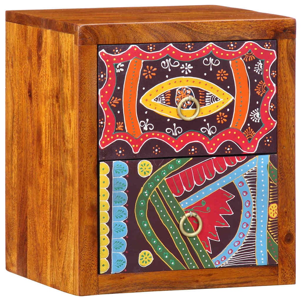 Cabinet de chevet Marron 35 x 30 x 40 cm Bois d'acacia massif - XIOS