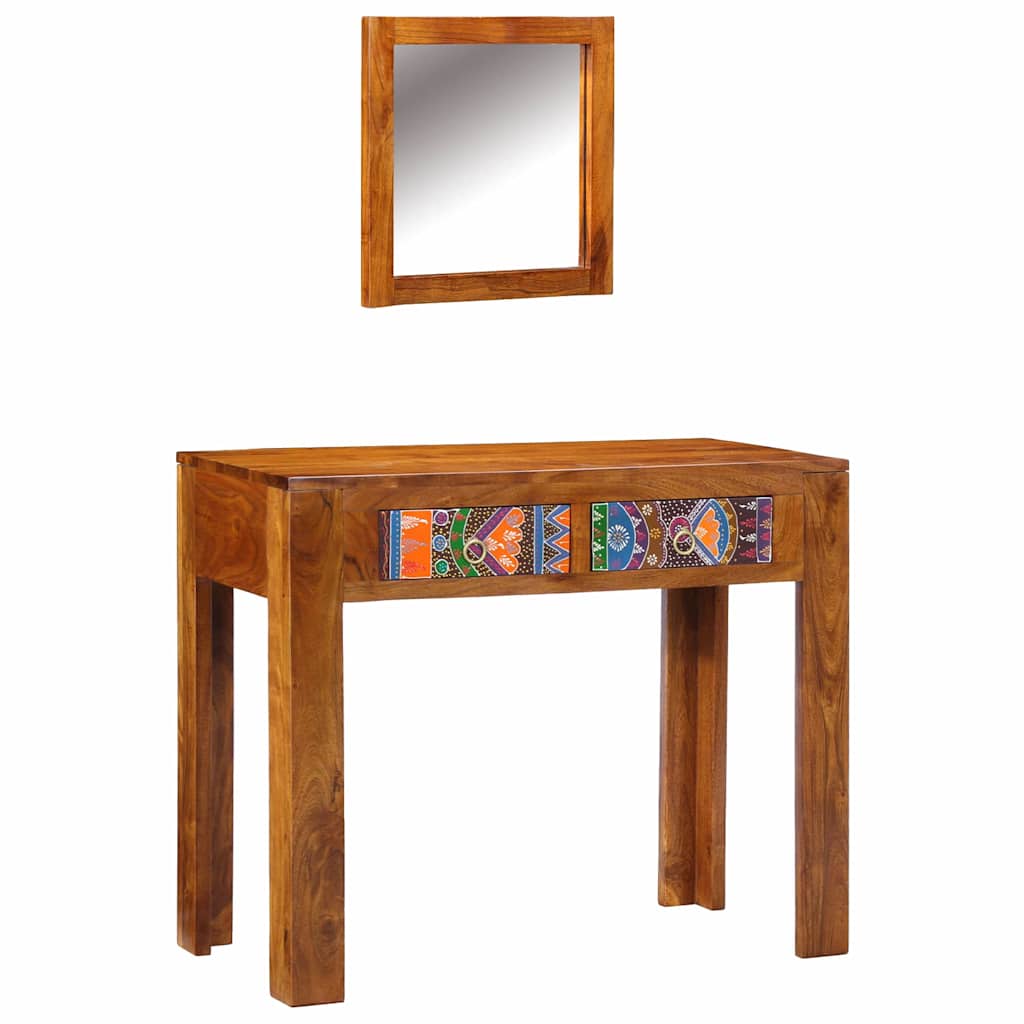 Table de Toilette Marron 90 x 45 x 75 cm Bois d'acacia massif - XIOS