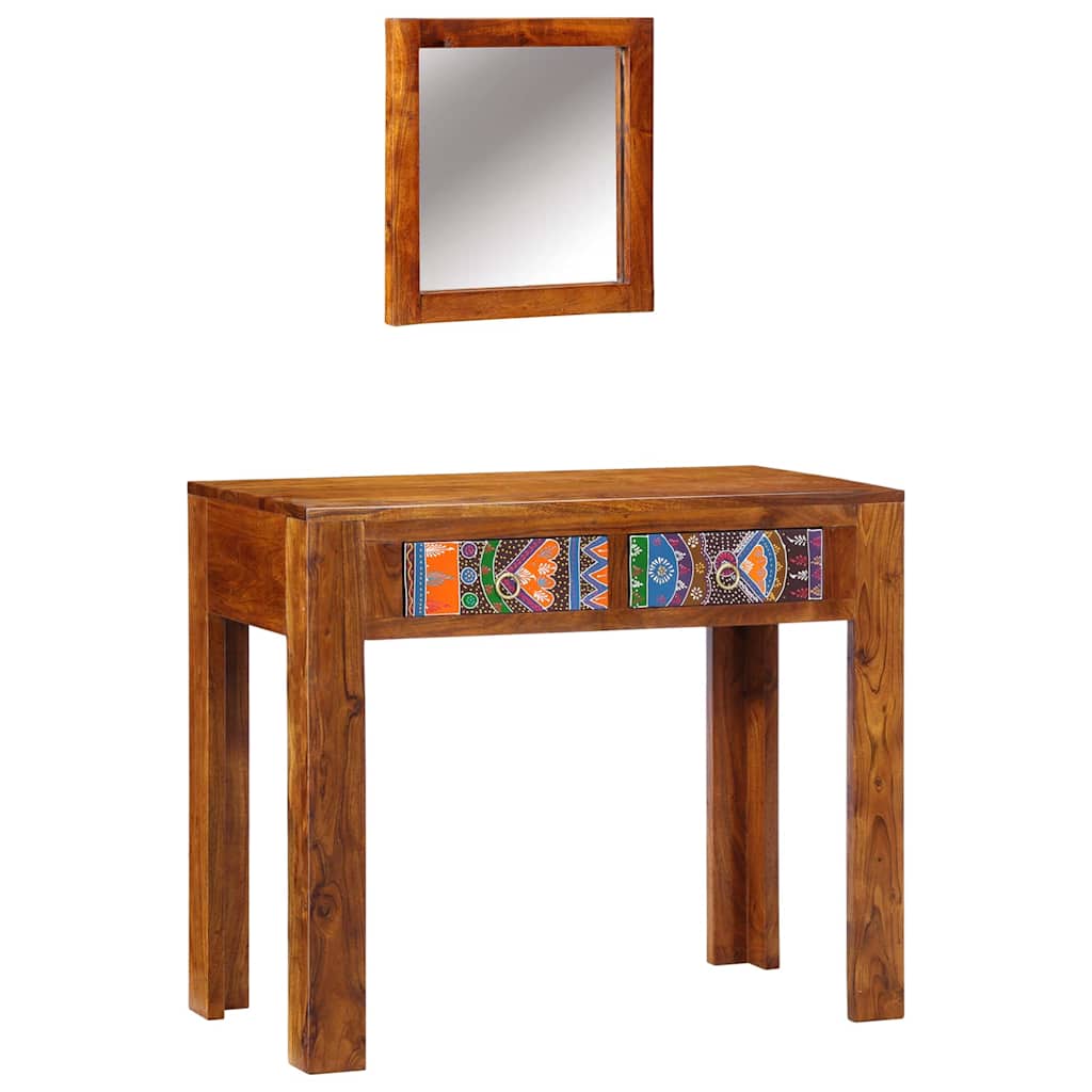 Table de Toilette Marron 90 x 45 x 75 cm Bois d'acacia massif - XIOS