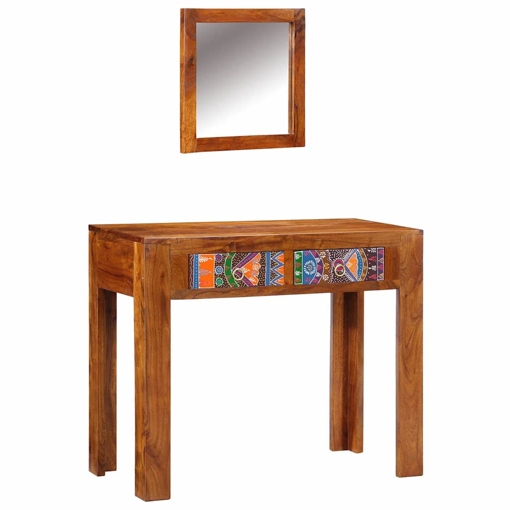 Table de Toilette Marron 90 x 45 x 75 cm Bois d'acacia massif - XIOS