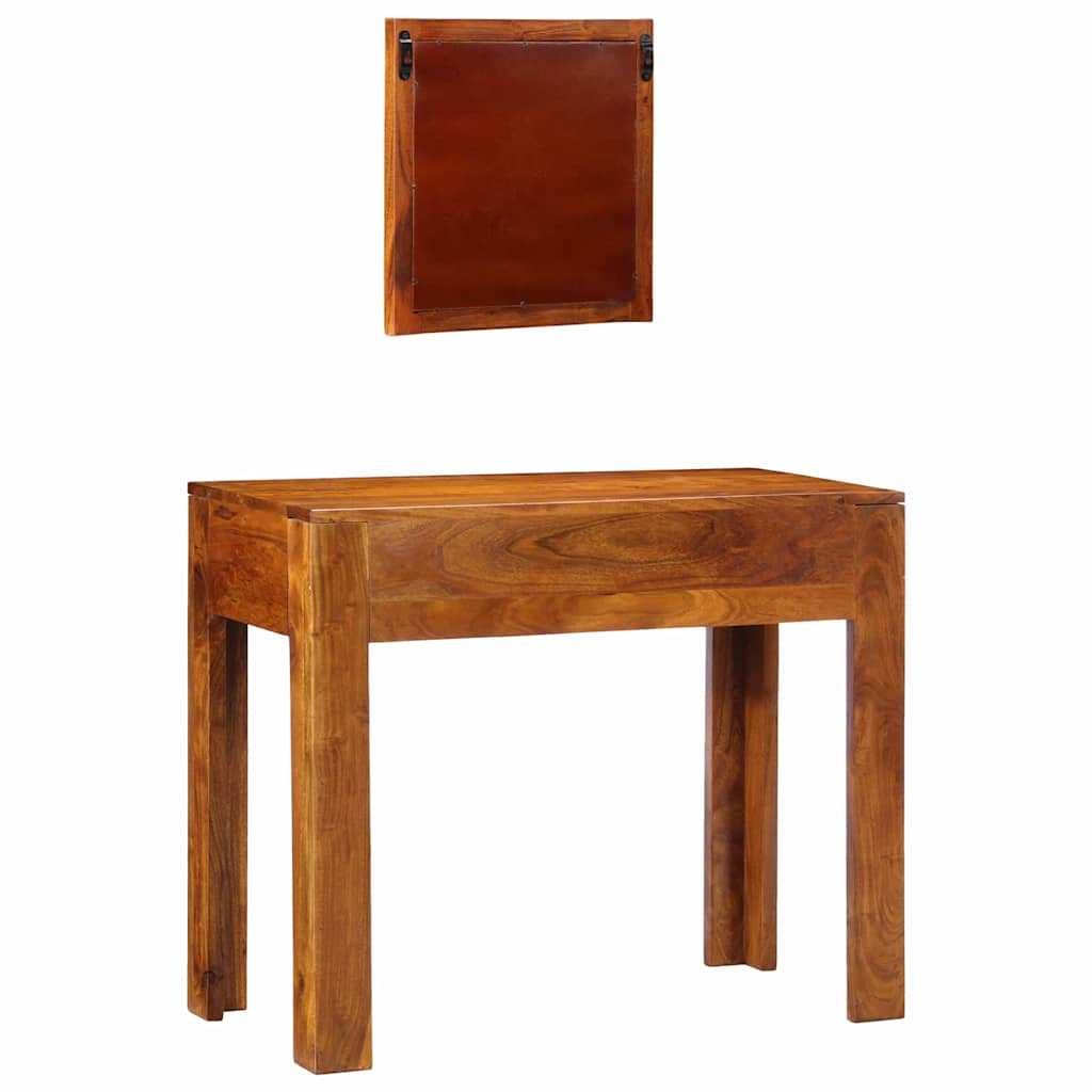 Table de Toilette Marron 90 x 45 x 75 cm Bois d'acacia massif - XIOS