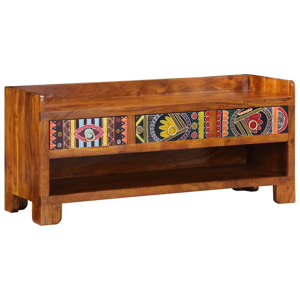 Banc à chaussures avec tiroir Marron miel 100 x 35 x 45 cm - XIOS