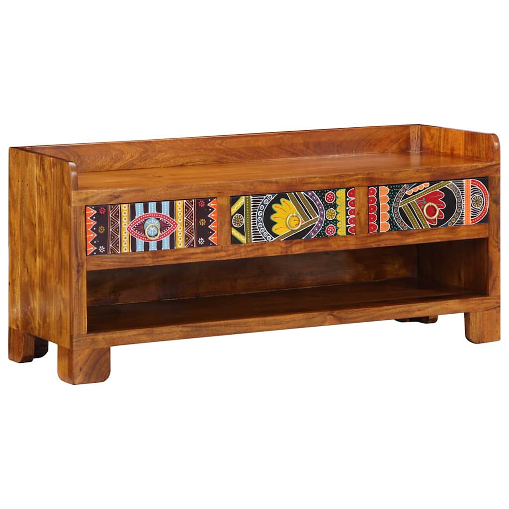 Banc à chaussures avec tiroir Marron miel 100 x 35 x 45 cm - XIOS
