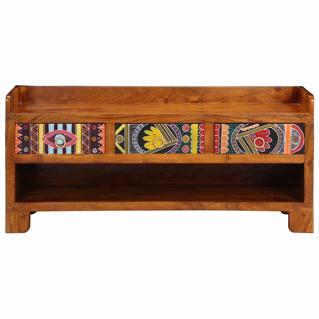 Banc à chaussures avec tiroir Marron miel 100 x 35 x 45 cm - XIOS