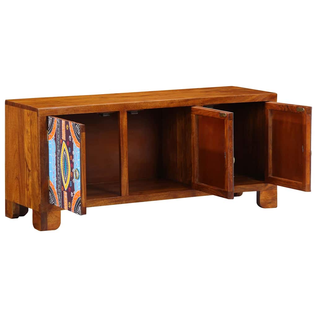 Banc à chaussures avec stockage Marron miel 100 x 35 x 45 cm