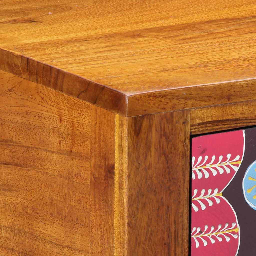 Guéridon téléphone Marron 35 x 35 x 75 cm Bois d'acacia massif - XIOS