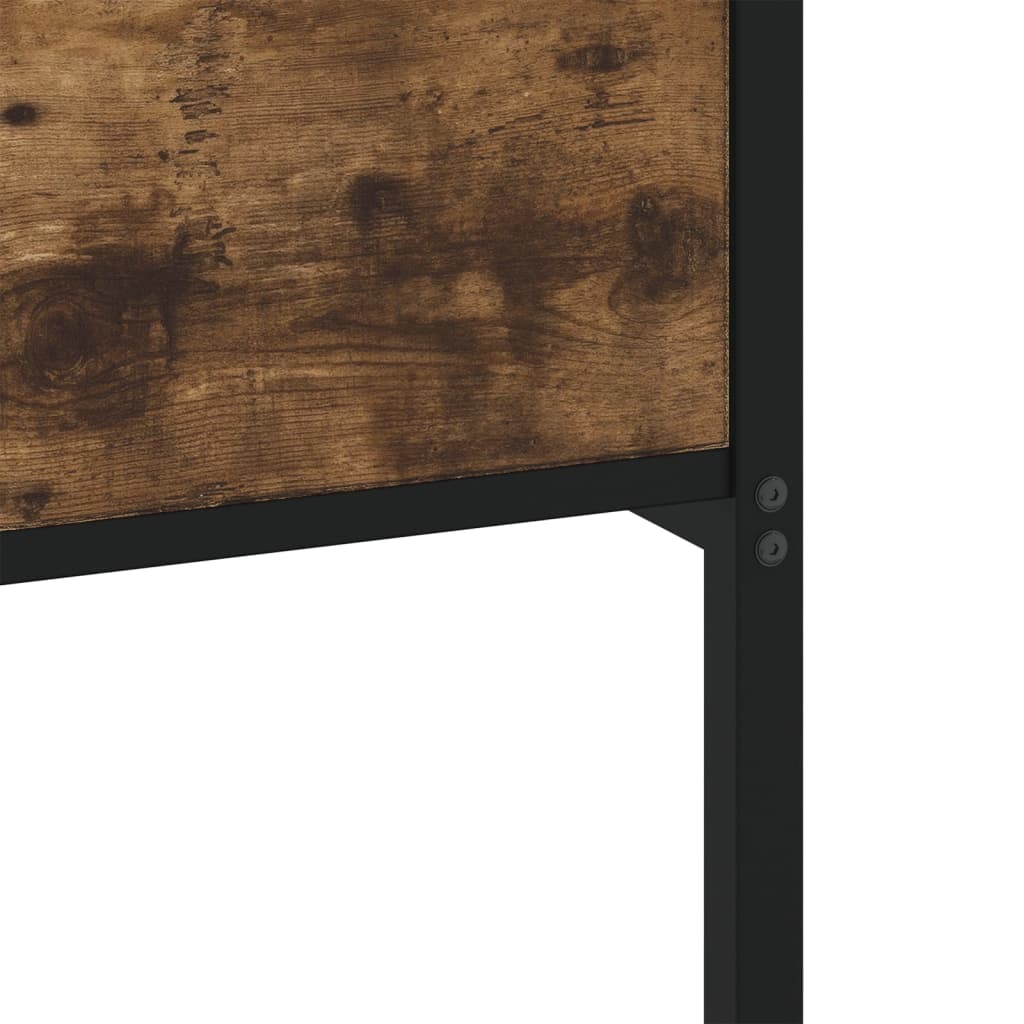 Cadre de lit en métal sans matelas chêne fumé 90x200 cm - XIOS