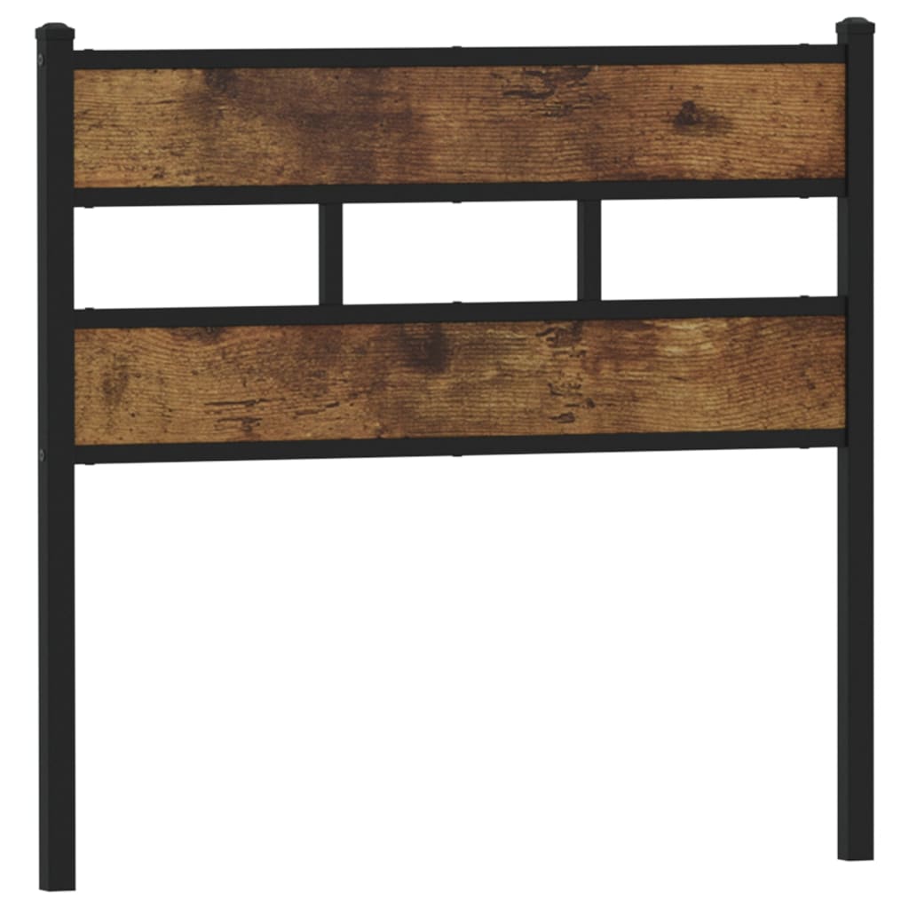 Tête de lit chêne fumé 90 cm fer et bois d'ingénierie - XIOS