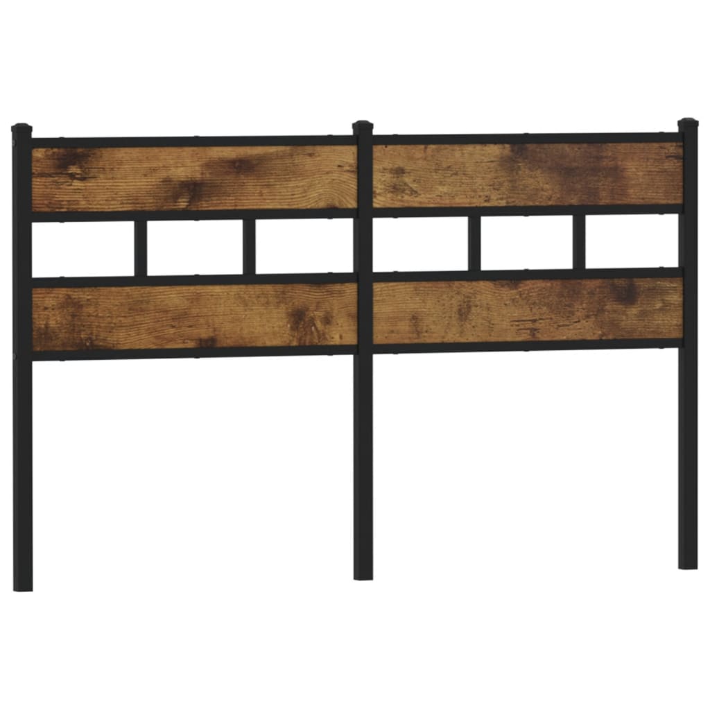 Tête de lit chêne fumé 150 cm fer et bois d'ingénierie - XIOS