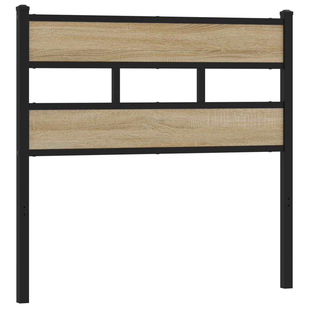 Tête de lit chêne sonoma 75 cm fer et bois d'ingénierie - XIOS