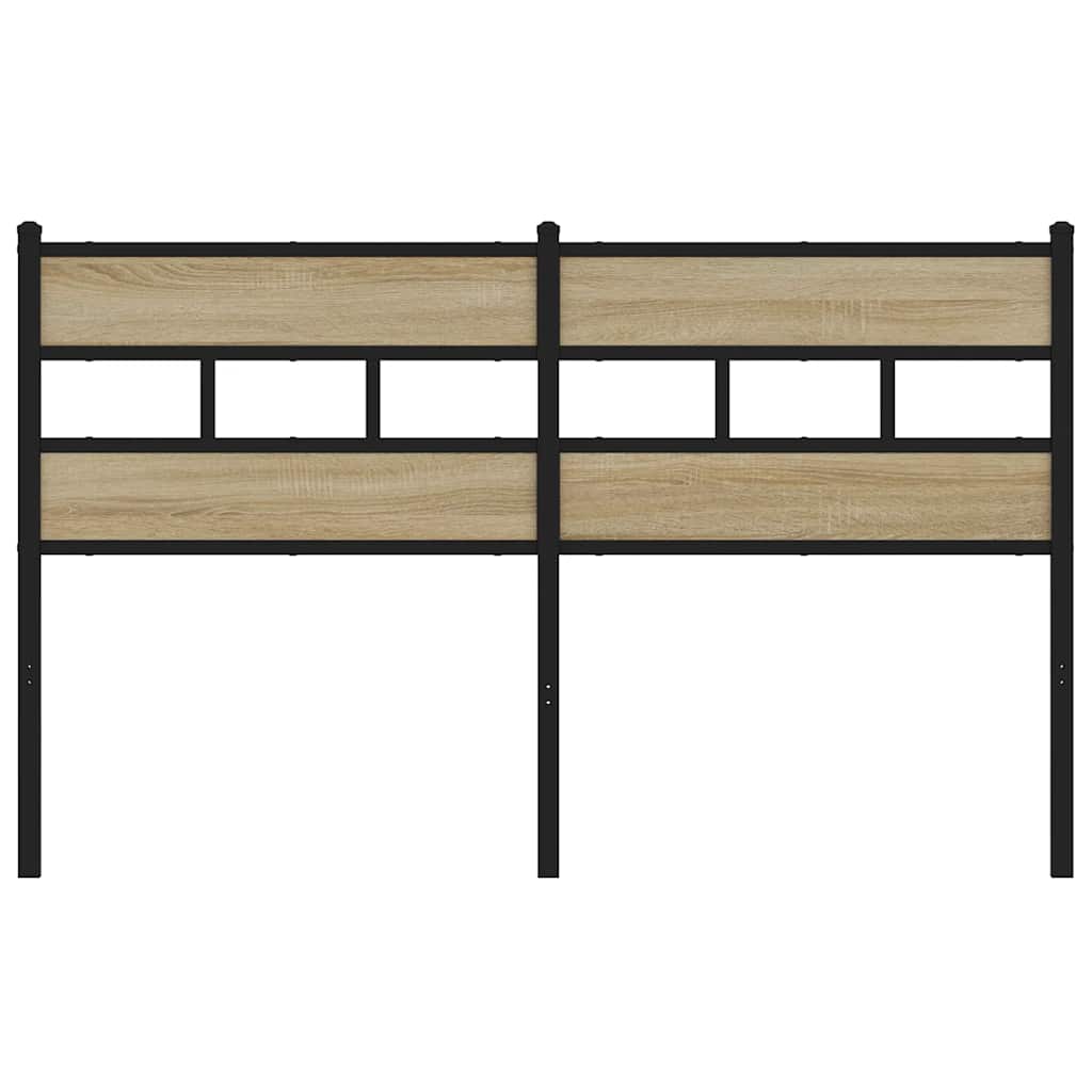 Tête de lit de remplacement chêne sonoma 140 cm fer et bois d’ingénierie