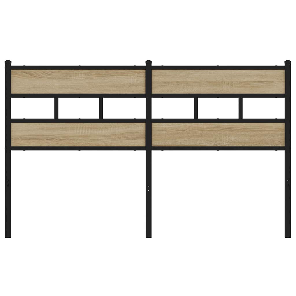 Tête de lit de remplacement chêne sonoma 160 cm fer et bois d’ingénierie - XIOS