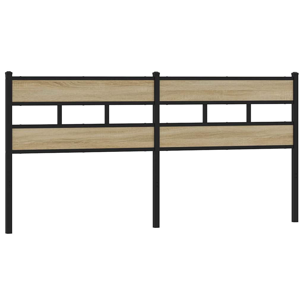 Tête de lit de remplacement chêne sonoma 180 cm fer et bois d’ingénierie - XIOS