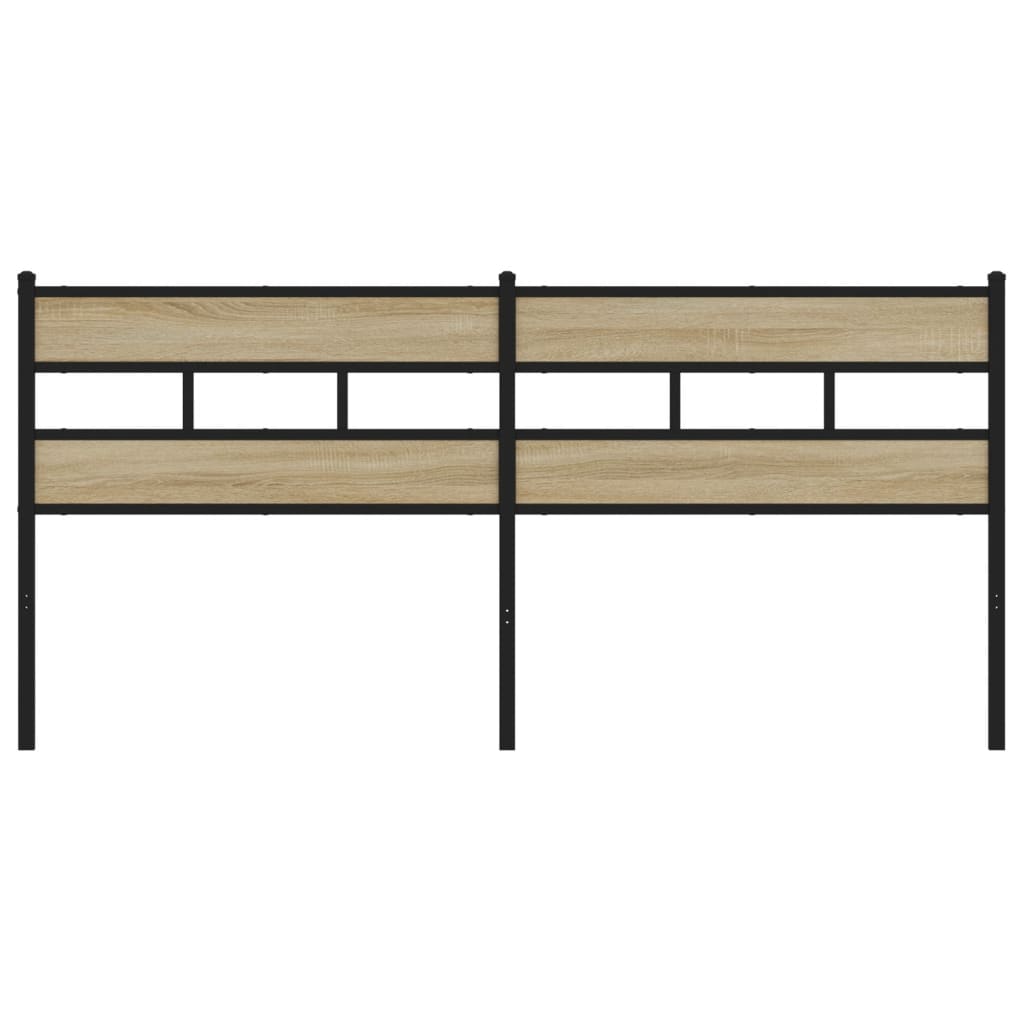 Tête de lit chêne sonoma 193 cm fer et bois d’ingénierie - XIOS