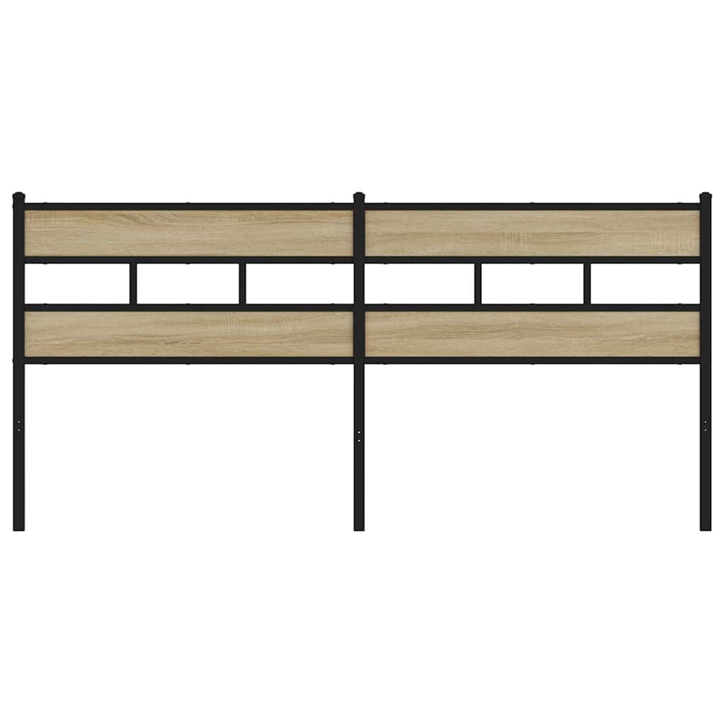 Tête de lit de remplacement chêne sonoma 193 cm fer et bois d’ingénierie - XIOS