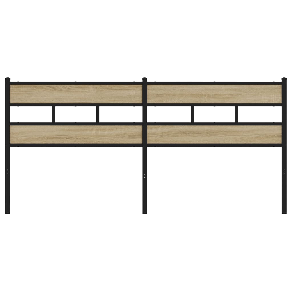 Tête de lit chêne sonoma 200 cm fer et bois d’ingénierie - XIOS