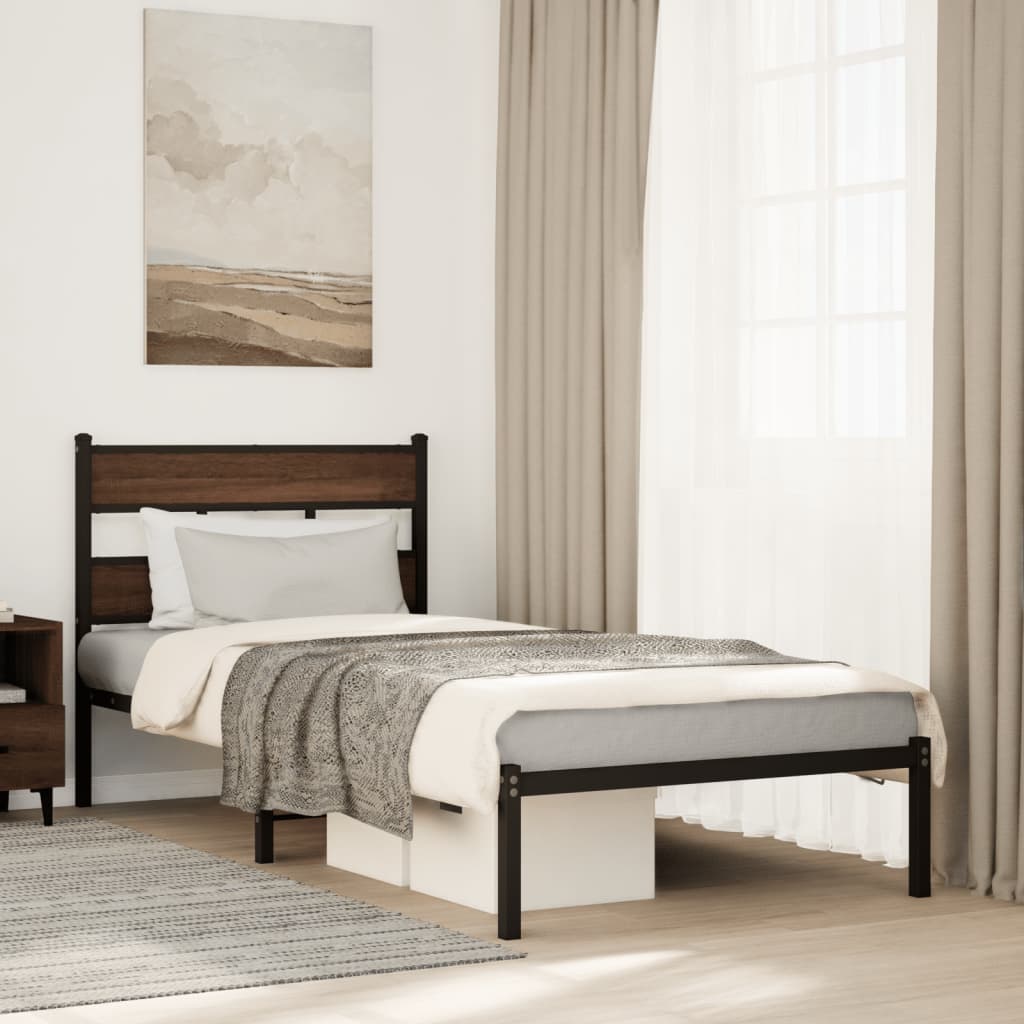 Cadre de lit sans matelas avec tête de lit 100x190 cm - XIOS