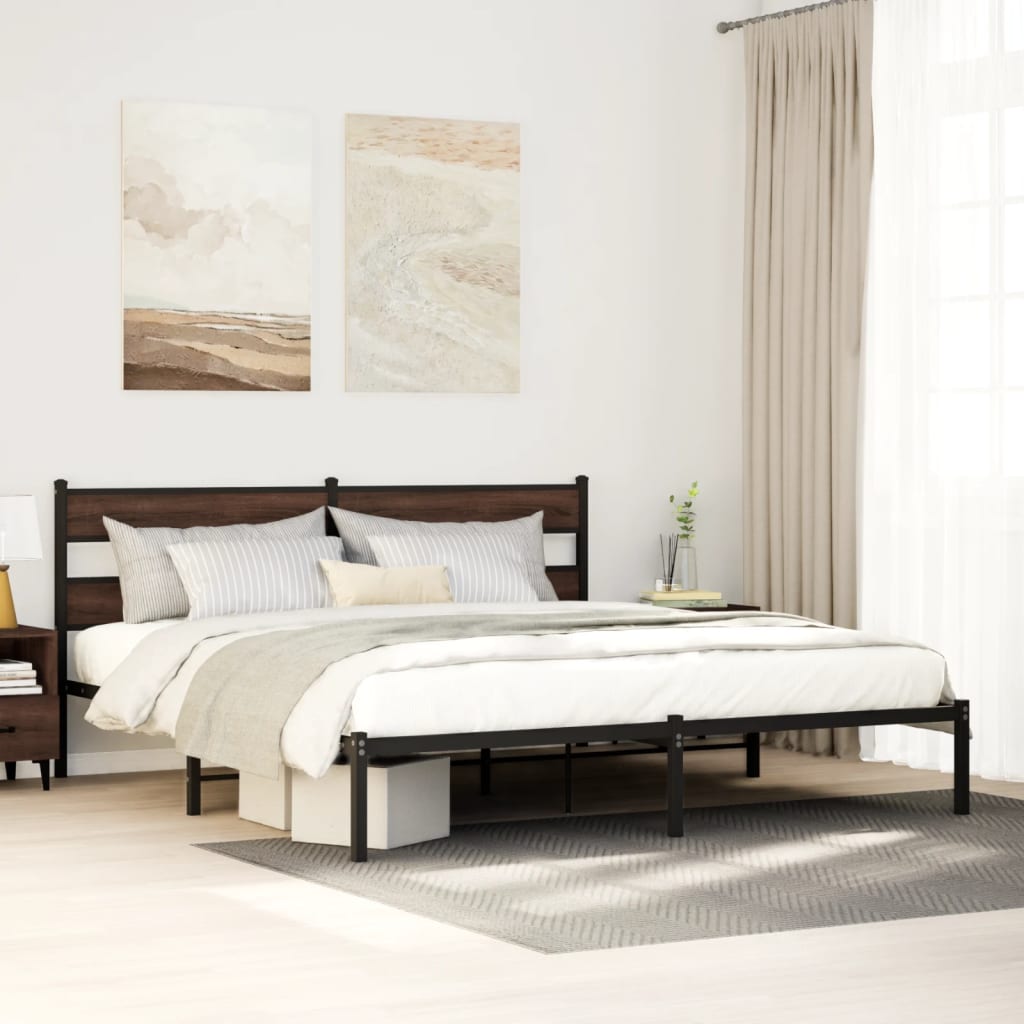 Cadre de lit sans matelas avec tête de lit 190x200 cm - XIOS