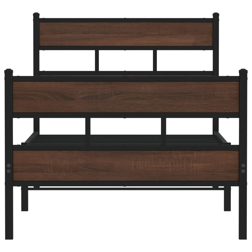 Cadre de lit sans matelas avec tête de lit pied de lit 75x190cm - XIOS