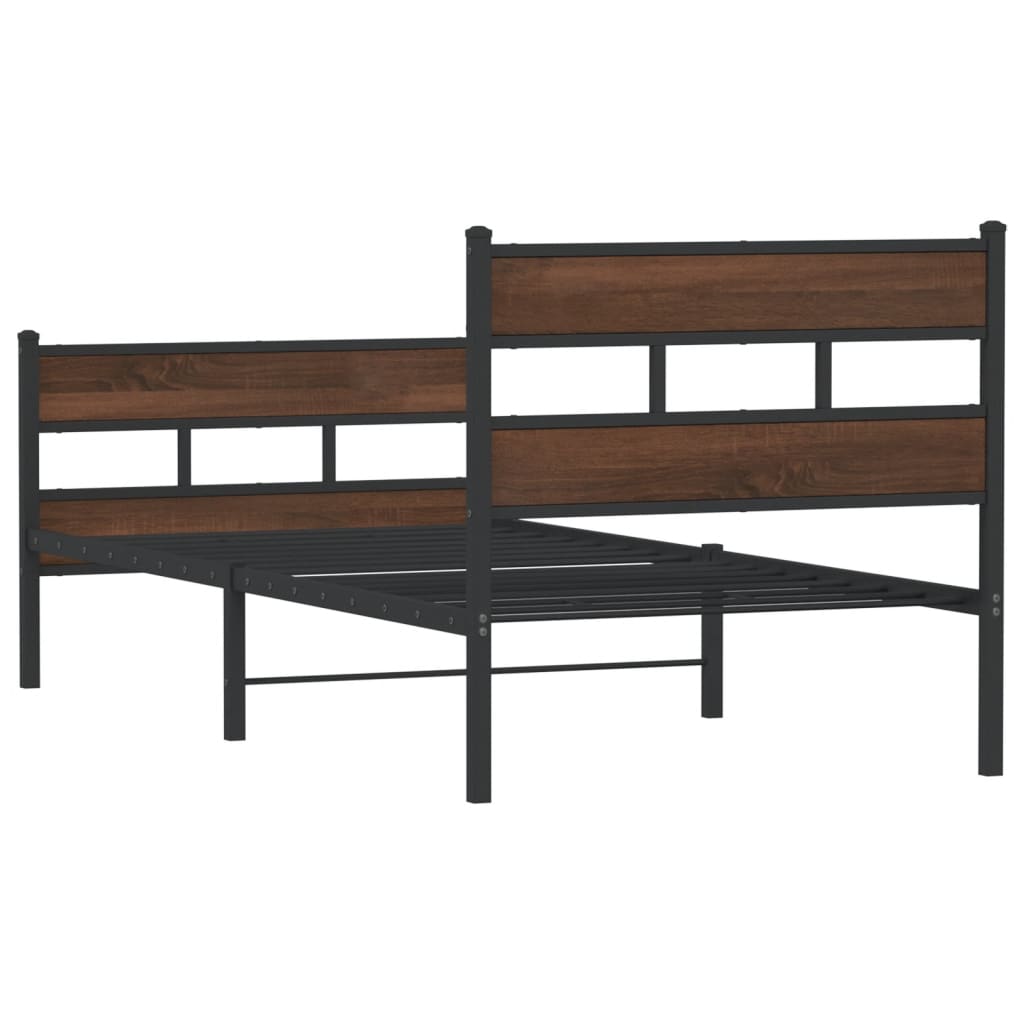 Cadre de lit sans matelas avec tête de lit pied de lit 75x190cm - XIOS