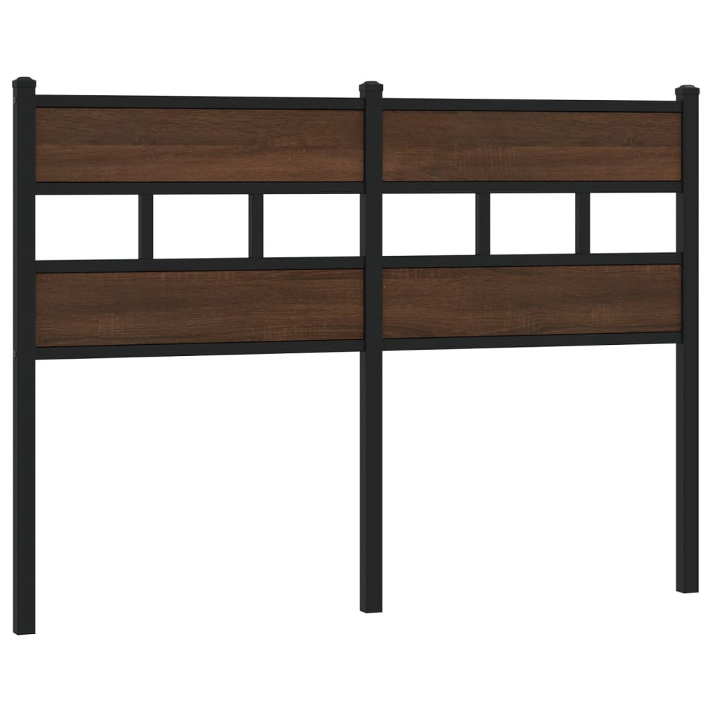 Tête de lit chêne marron 120 cm acier et bois d'ingénierie - XIOS