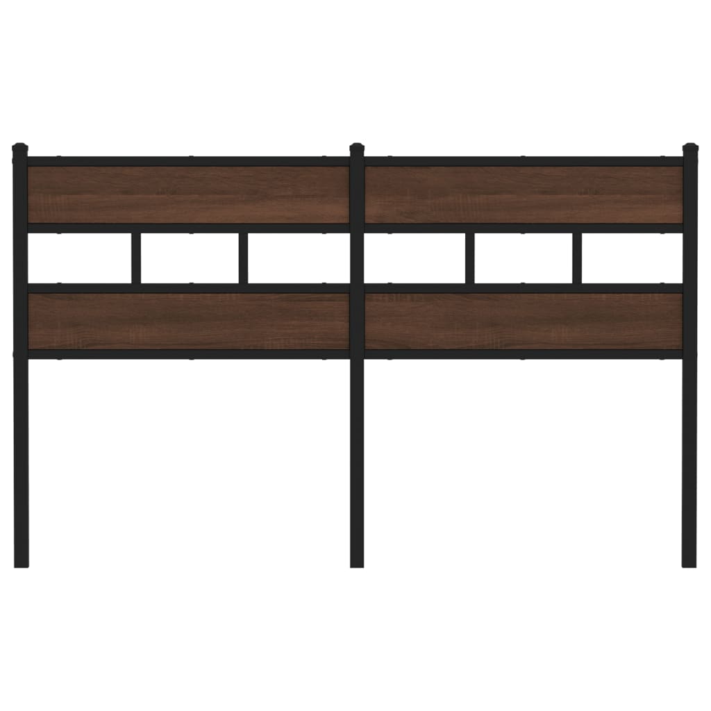 Tête de lit chêne marron 150 cm acier et bois d'ingénierie - XIOS