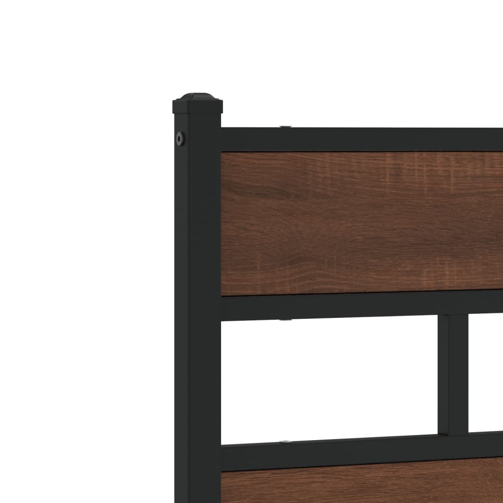 Tête de lit chêne marron 150 cm acier et bois d'ingénierie - XIOS