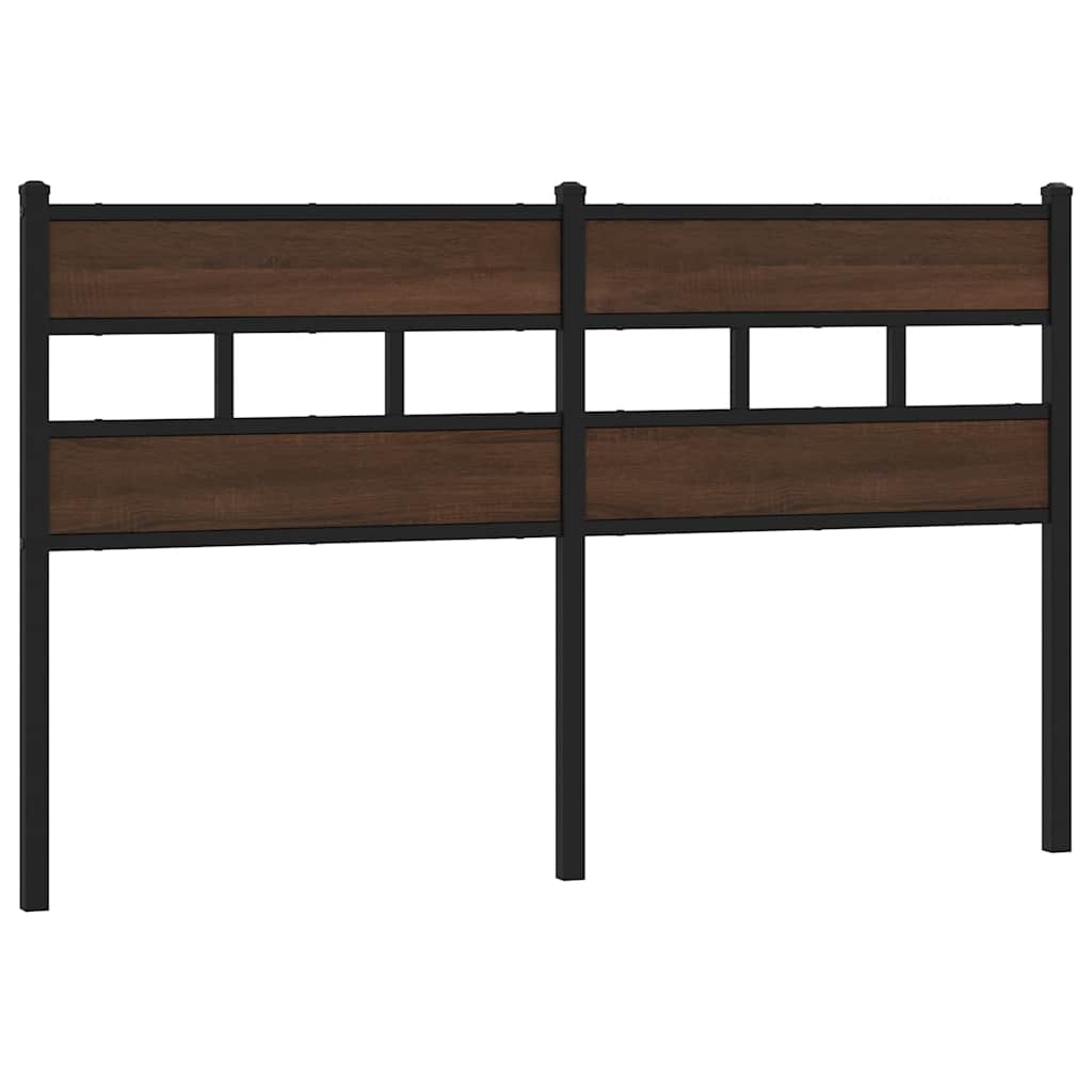 Tête de lit de remplacement chêne marron 160 cm acier et bois d'ingénierie - XIOS