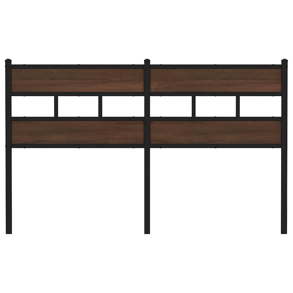 Tête de lit de remplacement chêne marron 160 cm acier et bois d'ingénierie - XIOS