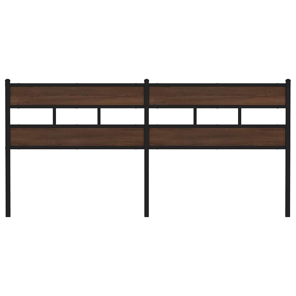 Tête de lit de remplacement chêne marron 180 cm acier et bois d'ingénierie - XIOS