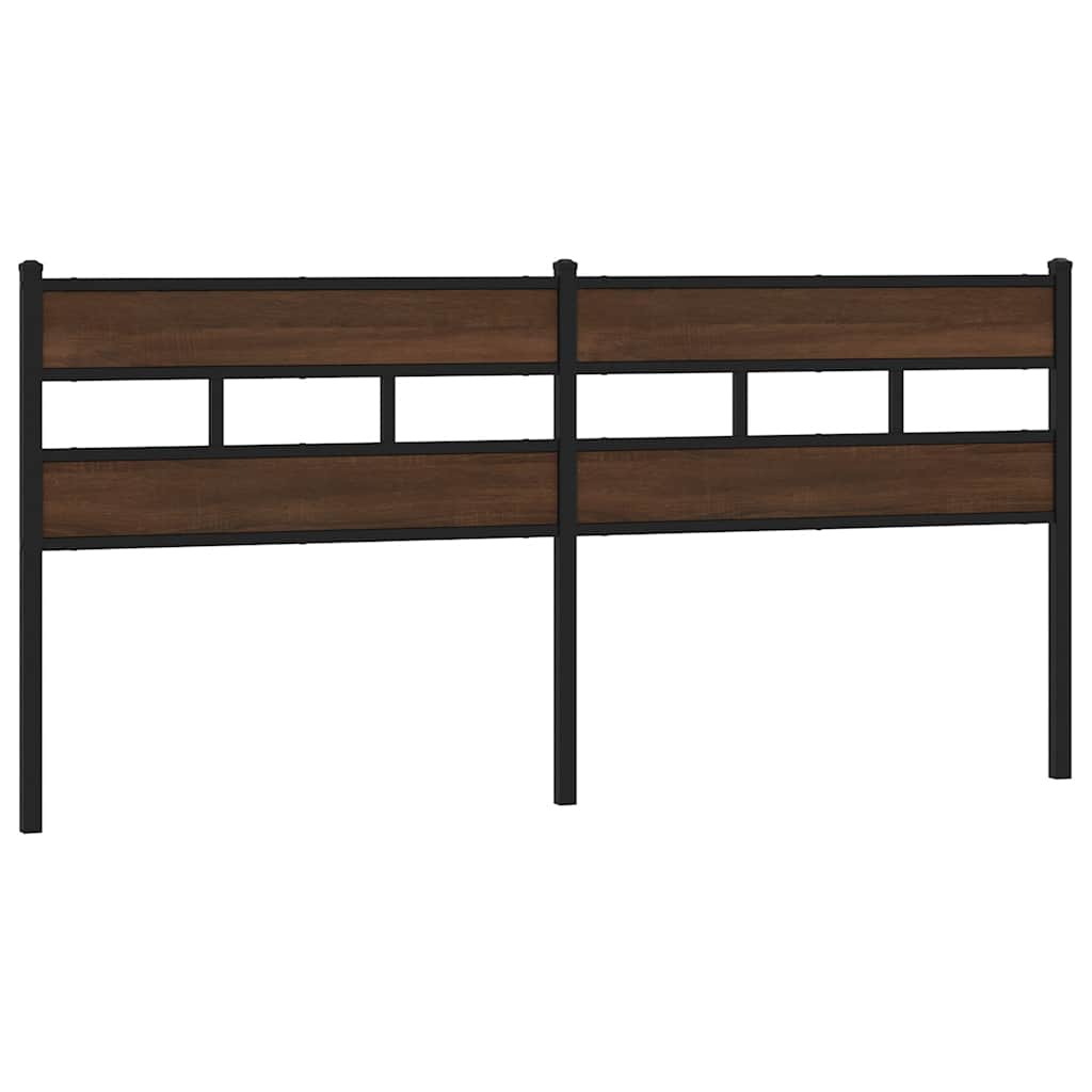Tête de lit de remplacement chêne marron 200 cm acier et bois d'ingénierie - XIOS
