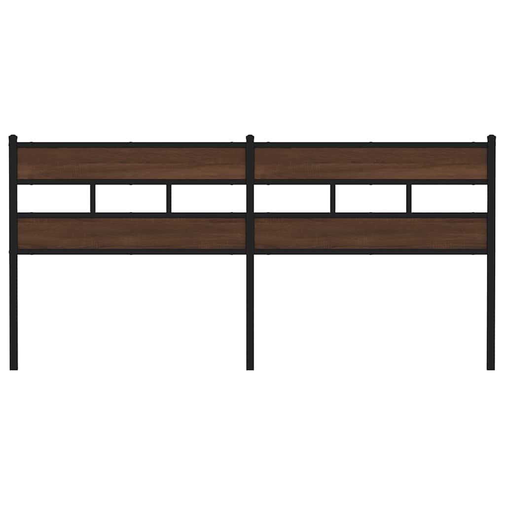 Tête de lit de remplacement chêne marron 200 cm acier et bois d'ingénierie - XIOS