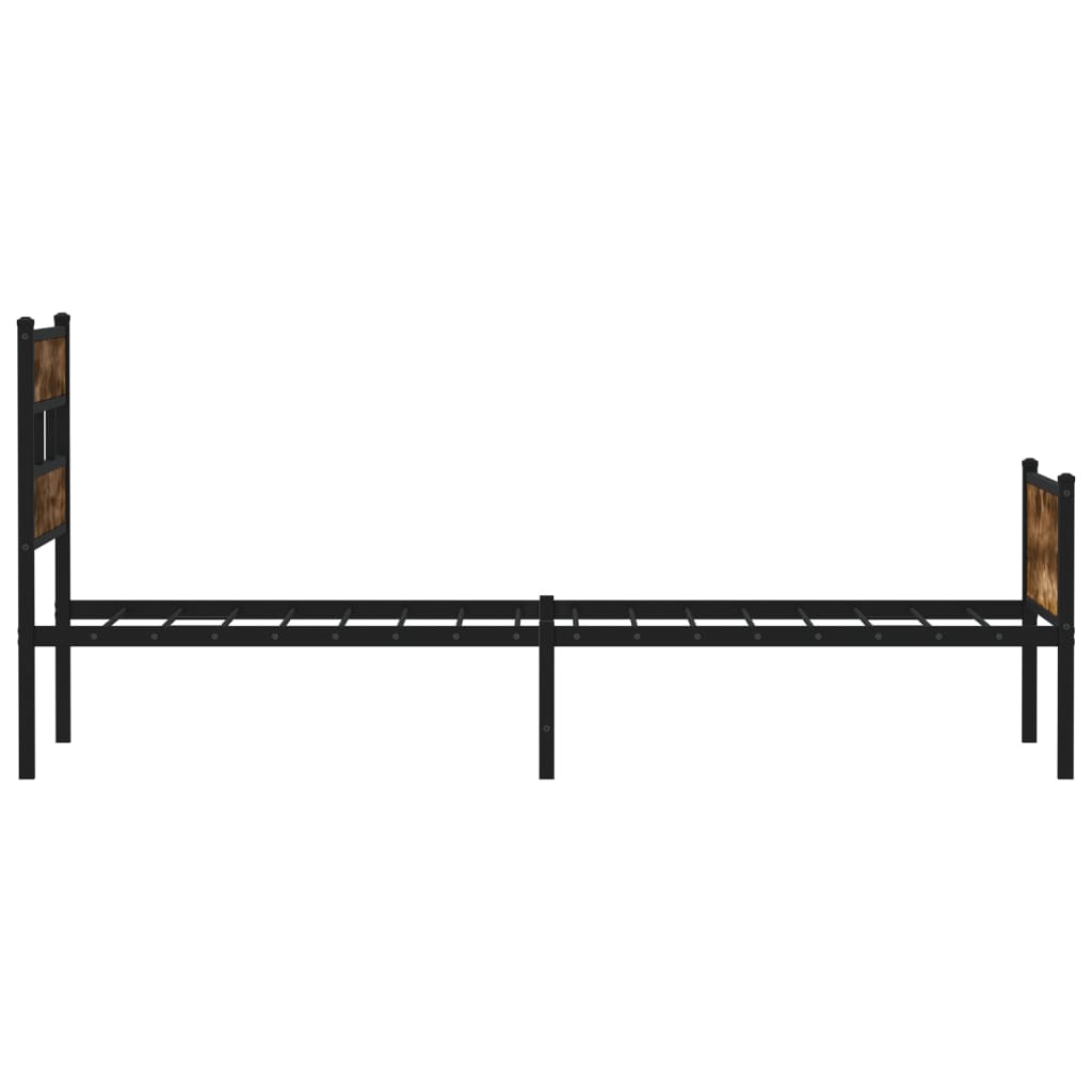 Cadre de lit sans matelas chêne fumé 107x203 cm bois ingénierie - XIOS