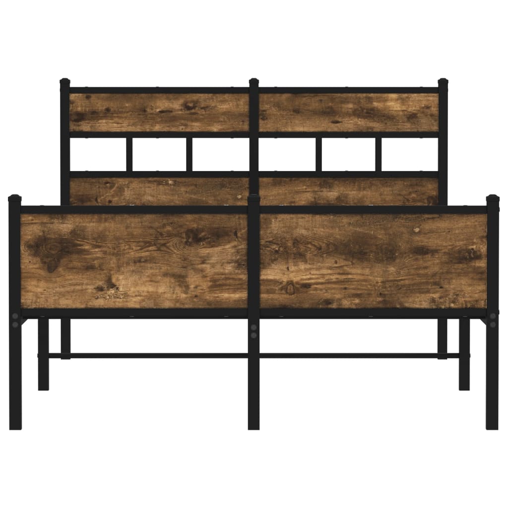 Cadre de lit sans matelas chêne fumé 120x190 cm bois ingénierie - XIOS