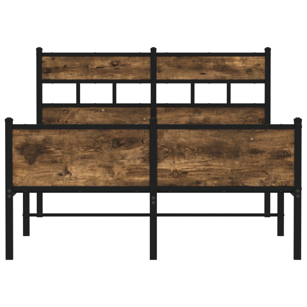 Cadre de lit sans matelas chêne fumé 120x200 cm bois ingénierie - XIOS