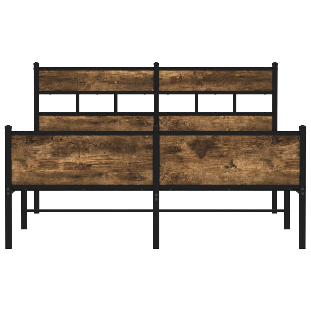 Cadre de lit sans matelas chêne fumé 150x200 cm bois ingénierie - XIOS