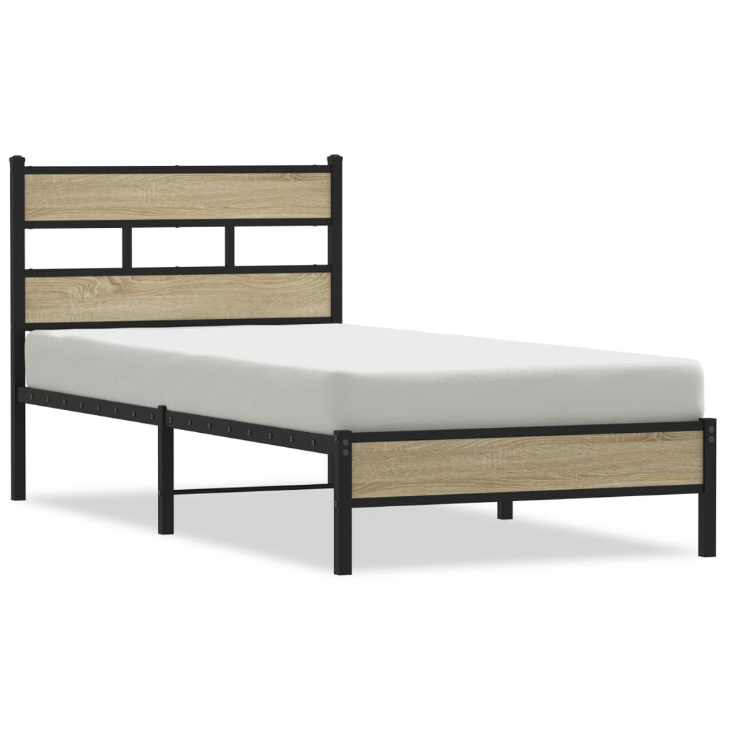 Cadre de lit sans matelas chêne sonoma 75x190 cm - XIOS